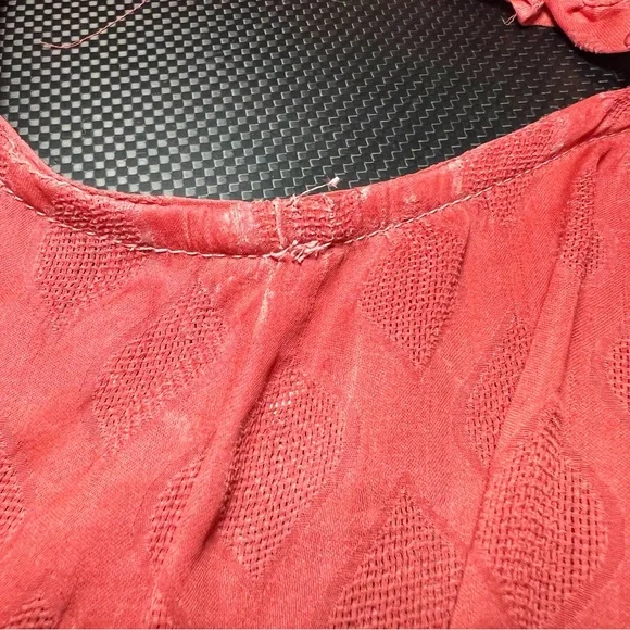 ANTHROPOLOGIE Maeve Textured Blouse with Ruffle Trim | Sz M - Picture 7 of 11